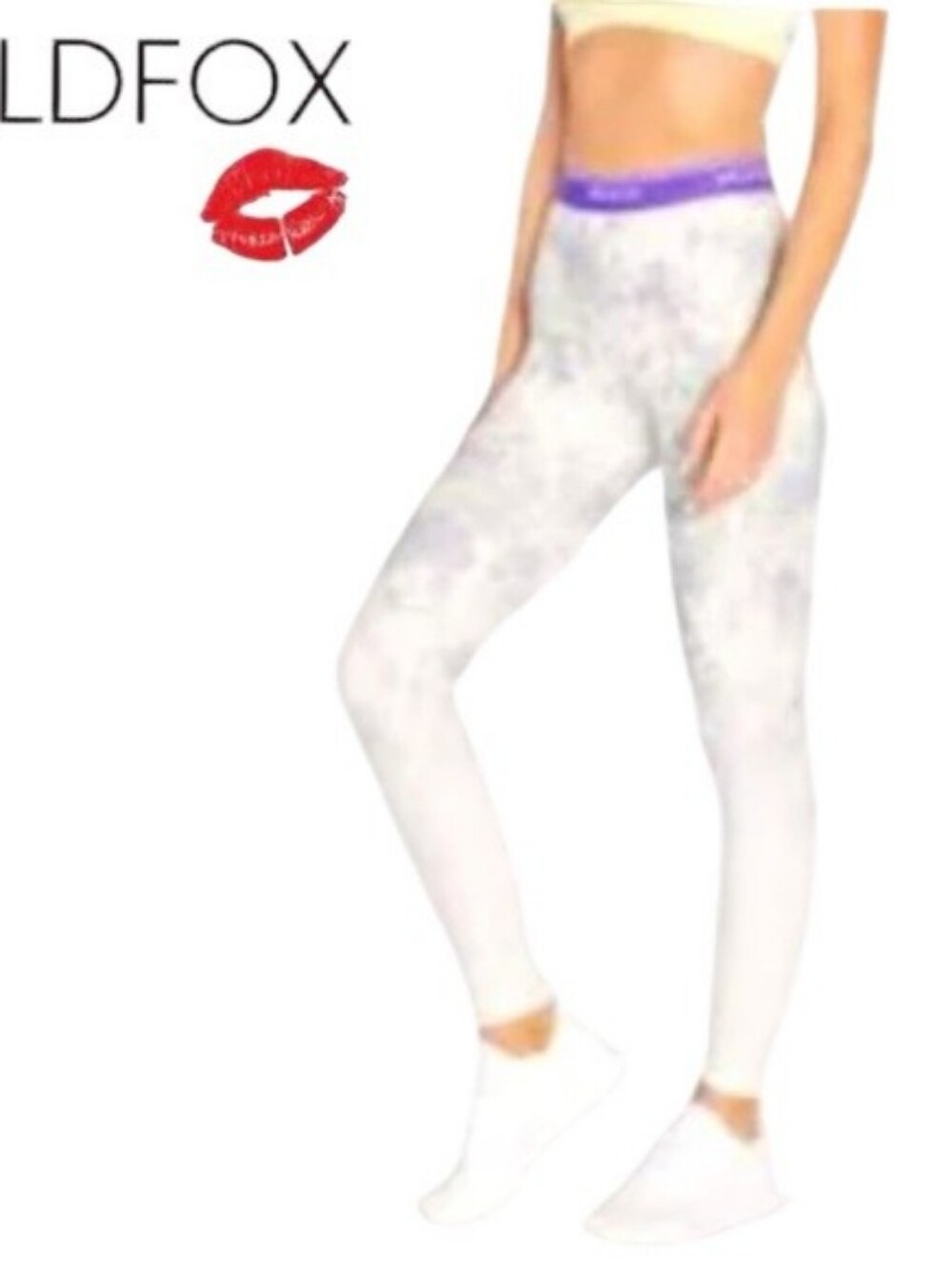 Wildfox Purple & White Tie-Dye Leggings